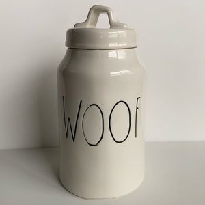 RAE DUNN WOOF JAR